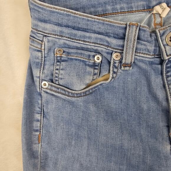 Rag & Bone Jeans Ankle Skinny 24 Women’s Light Wash Denim Ankle Cuff Detail - Picture 6 of 11